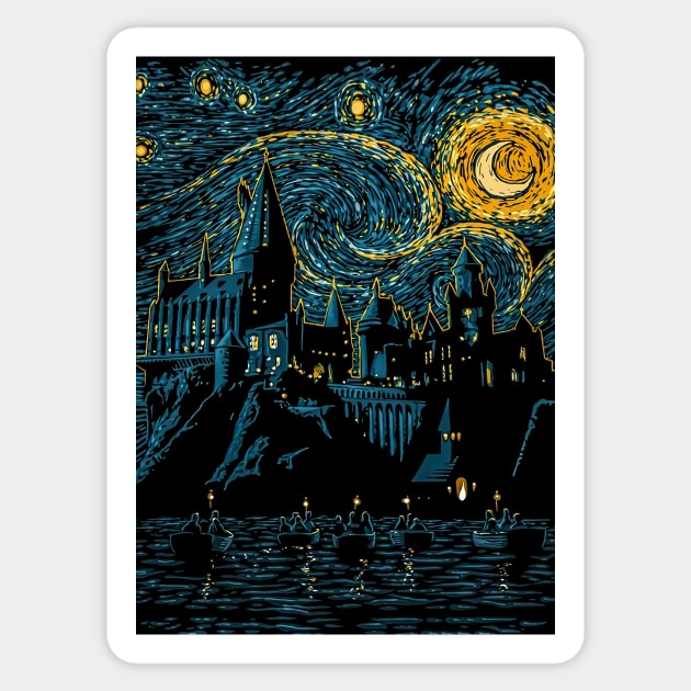 Starry Night Witch House Sticker by sarimunir